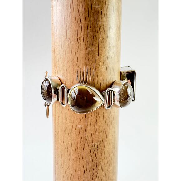 Lemon Quartz Stunning Bracelet Handmade Sterling Silver Rutile Quartz - Picture 10 of 10